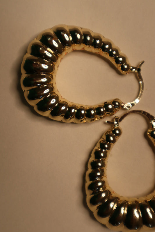 Golden Bloom Hoops
